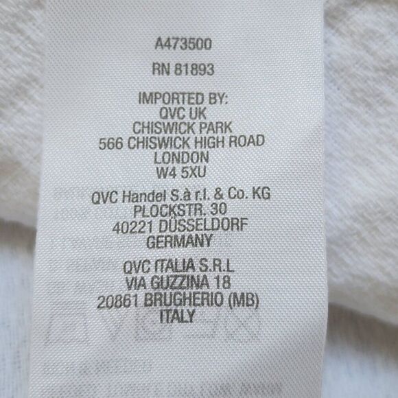 Women's XXS Isaac Mizrahi Quilted Jacket | White | Snap Button Down | Crew Neck - Picture 13 of 13